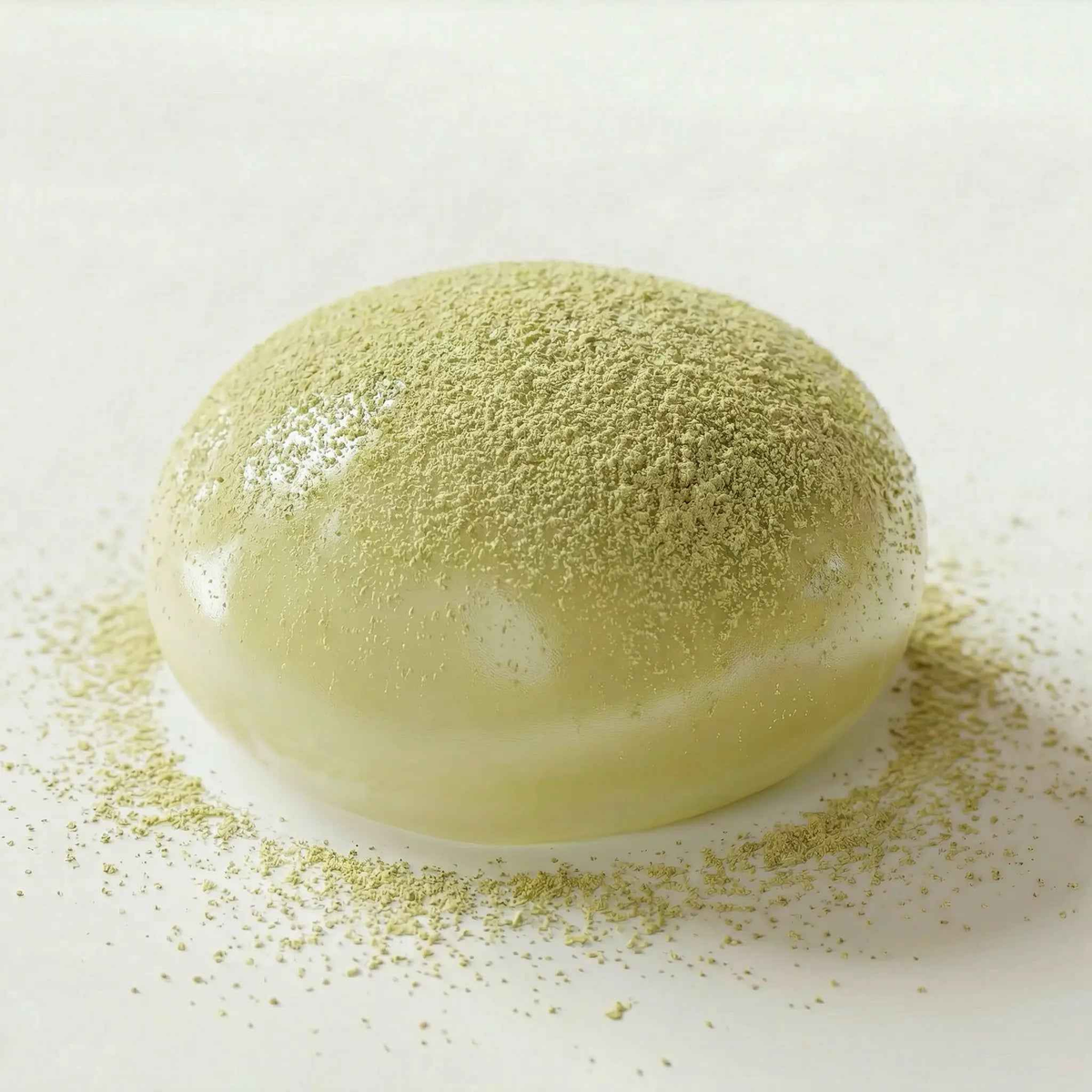 A desert made by west lake longjing green tea powder