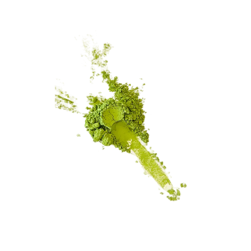 Finely milled Guizhou matcha ceremonial grade powder close-up
